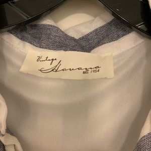 Vintage Havana blue and white dress. Size 6.